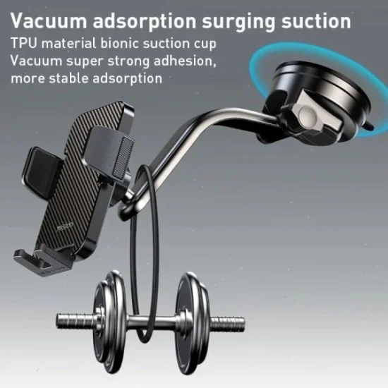 Yesido C172 Suction Cup Type Bending Arm Car Phone Holder (Black)